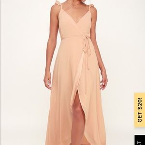 Here’s To Us Blush Pink High-Low Wrap Dress